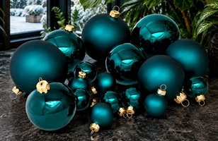 grønne julekugler glas